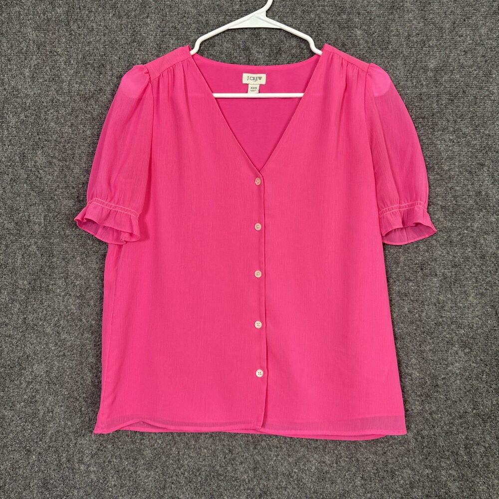 J.CREW Top Blouse  Womens Size XXS Pink Spring Summer Feminine
